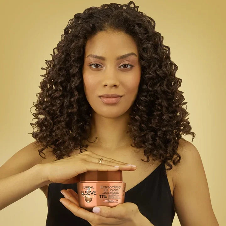 L'Oréal Elvive Extraordinary Oil Jojoba Oil-Infused Mask Deeply Nourishing & Restorative for Dry, Damaged Hair - Unleash extr