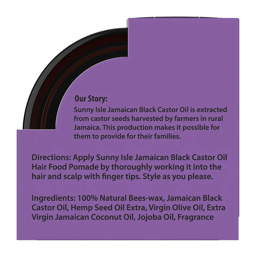Sunny Isle Jamaican Black Castor Oil Hair Pomade with Lavender 4 oz - pomade product image 2 - Sunny Isle - TJ Beauty UK