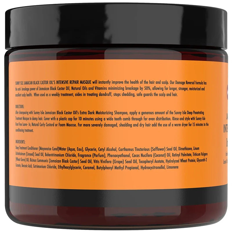 Sunny Isle Jamaican Black Castor Oil Intensive Repair Masque 16 oz - masque product image 2 - Sunny Isle - TJ Beauty UK