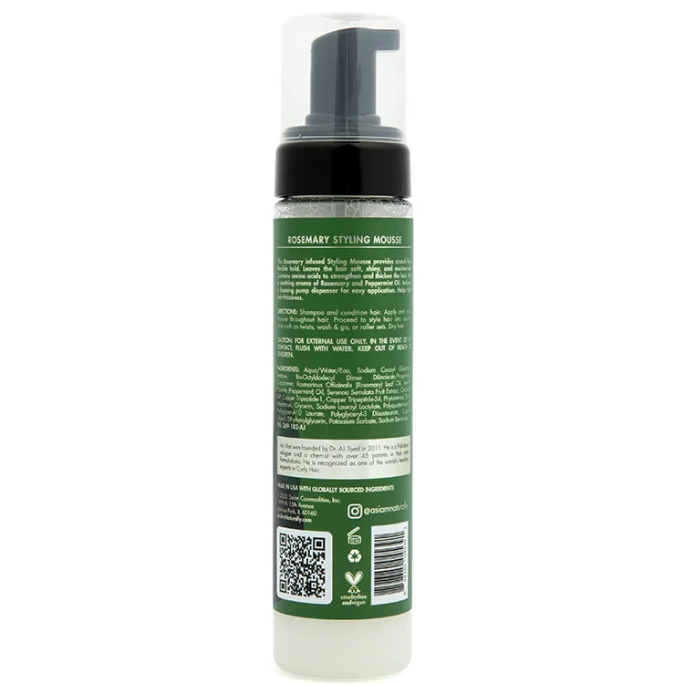 As I Am Rosemary Styling Mousse 8 oz