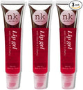 Nicka K Newyork NK lip gloss gel 15ml Vitamin E, Shiny, Nourishes, Lip gel (Cherry, Pack Of 3)