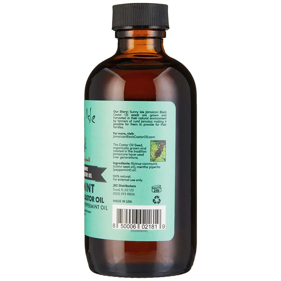 Sunny Isle Jamaican Black Castor Oil with Peppermint Oil 4 oz - oil product image 2 - Sunny Isle - TJ Beauty UK