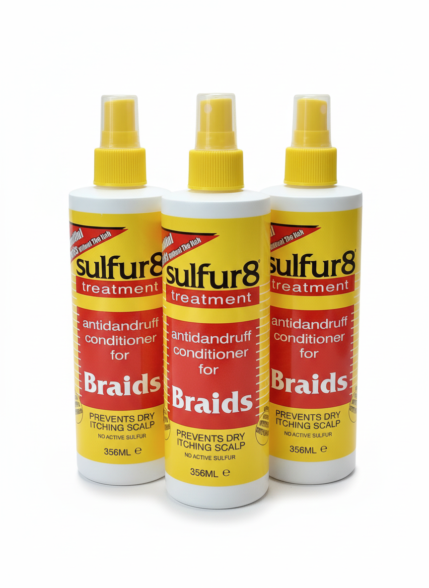 Sulfur8 Treatment antidandruff conditioner for Braids Trio