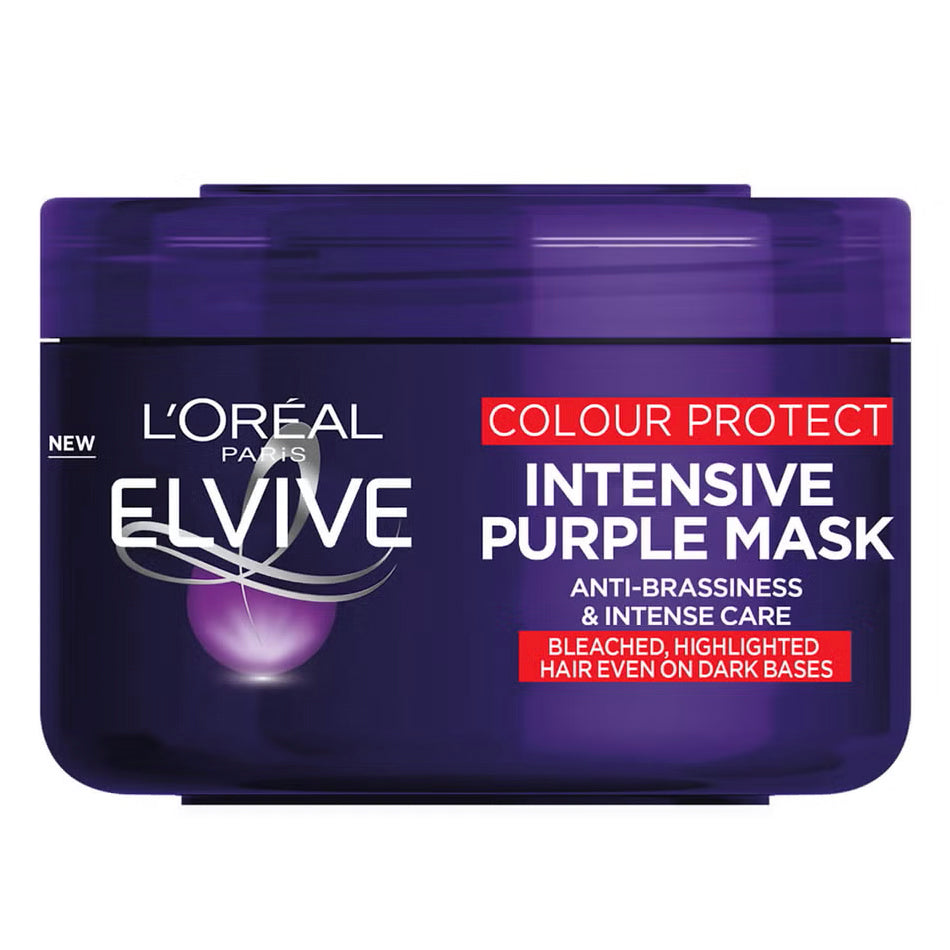 L'Oréal Elvive Colour Protect Anti-Brassiness Purple Mask for Blonde, Bleached & Highlighted Hair
