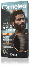 Cameleo Men Hair Color Cream 5.0 Light Brown – Ammonia‑Free Grey Coverage for Hair, Beard & Moustache