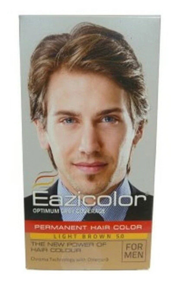 New EAZICOLOR Permanent Hair Color Light Brown 5.0 For Men