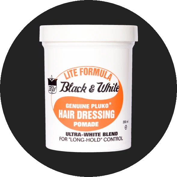 Black and White Hair Wax Genuine Hair Dressing Pomade Light Formula 200ml